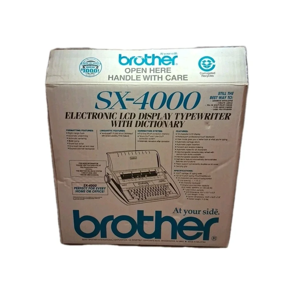 Open Box Brother SX-4000 Electronic Display Typewriter